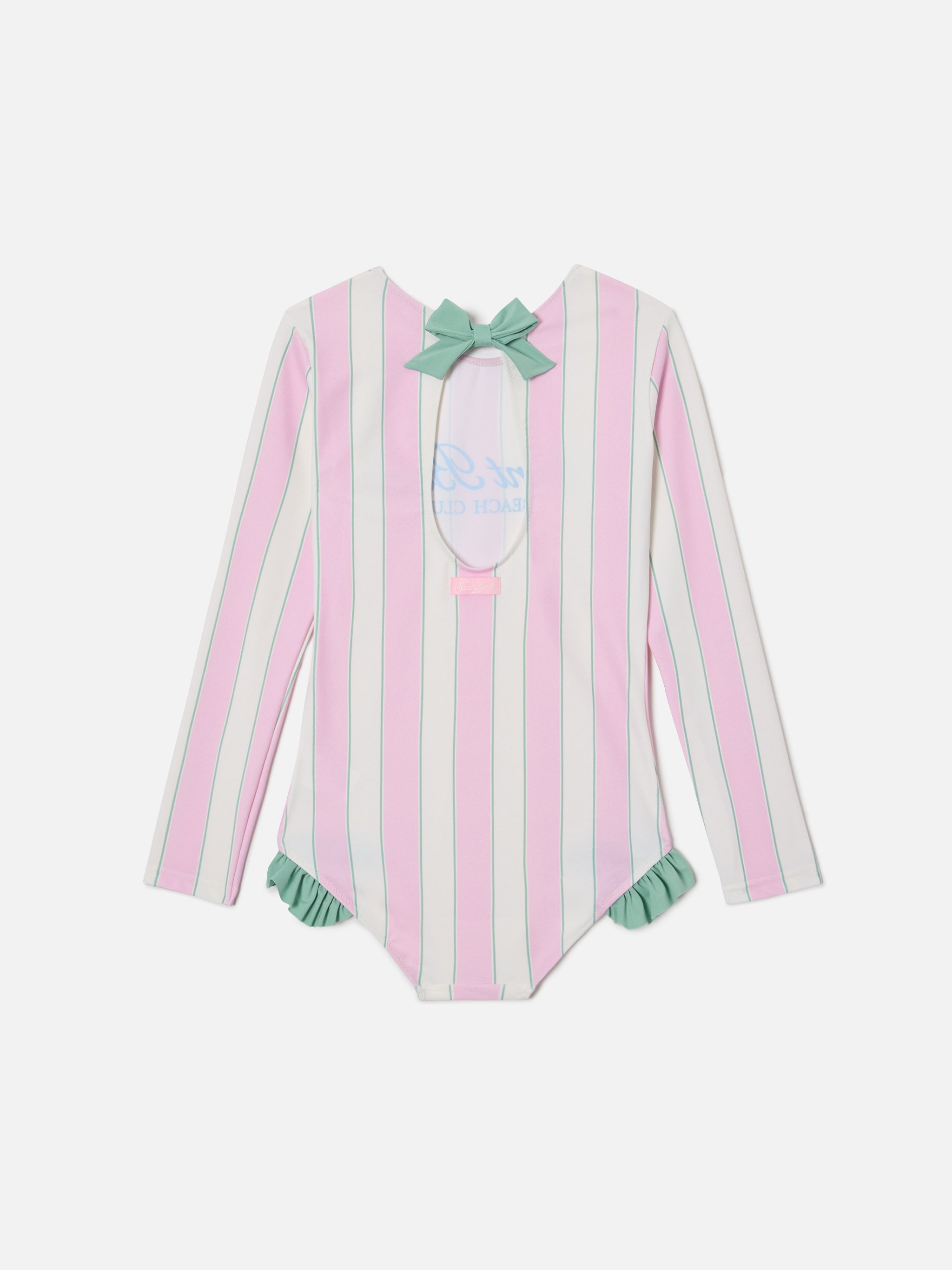 mc2-saint-barth-cressy-costume-intero-bambina-maniche-lunghe-beach-club-rosa image 2