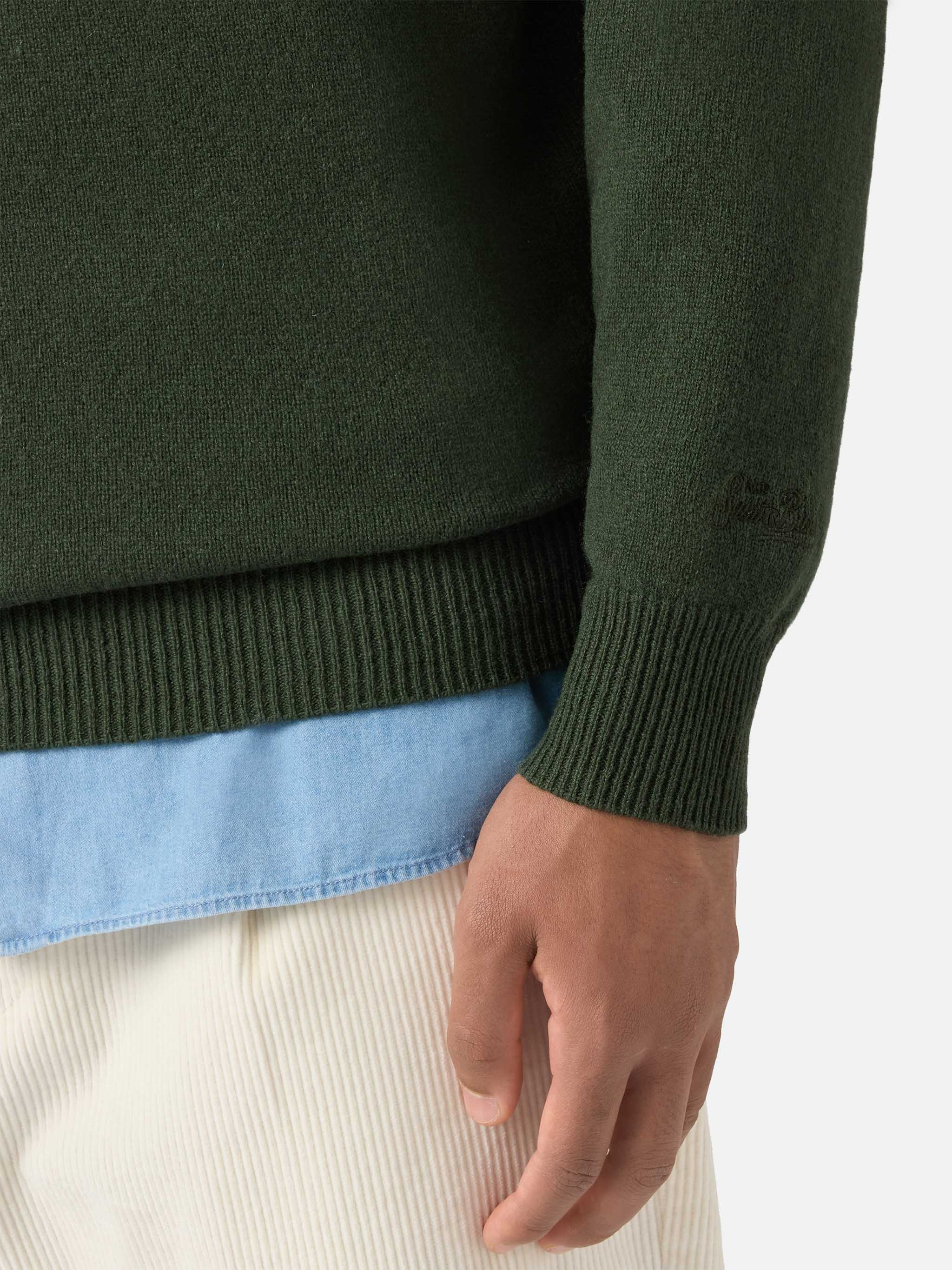 mc2-saint-barth-jermyn-pullover-mezza-zip-lambswool-verde-muschio-uomo image 4