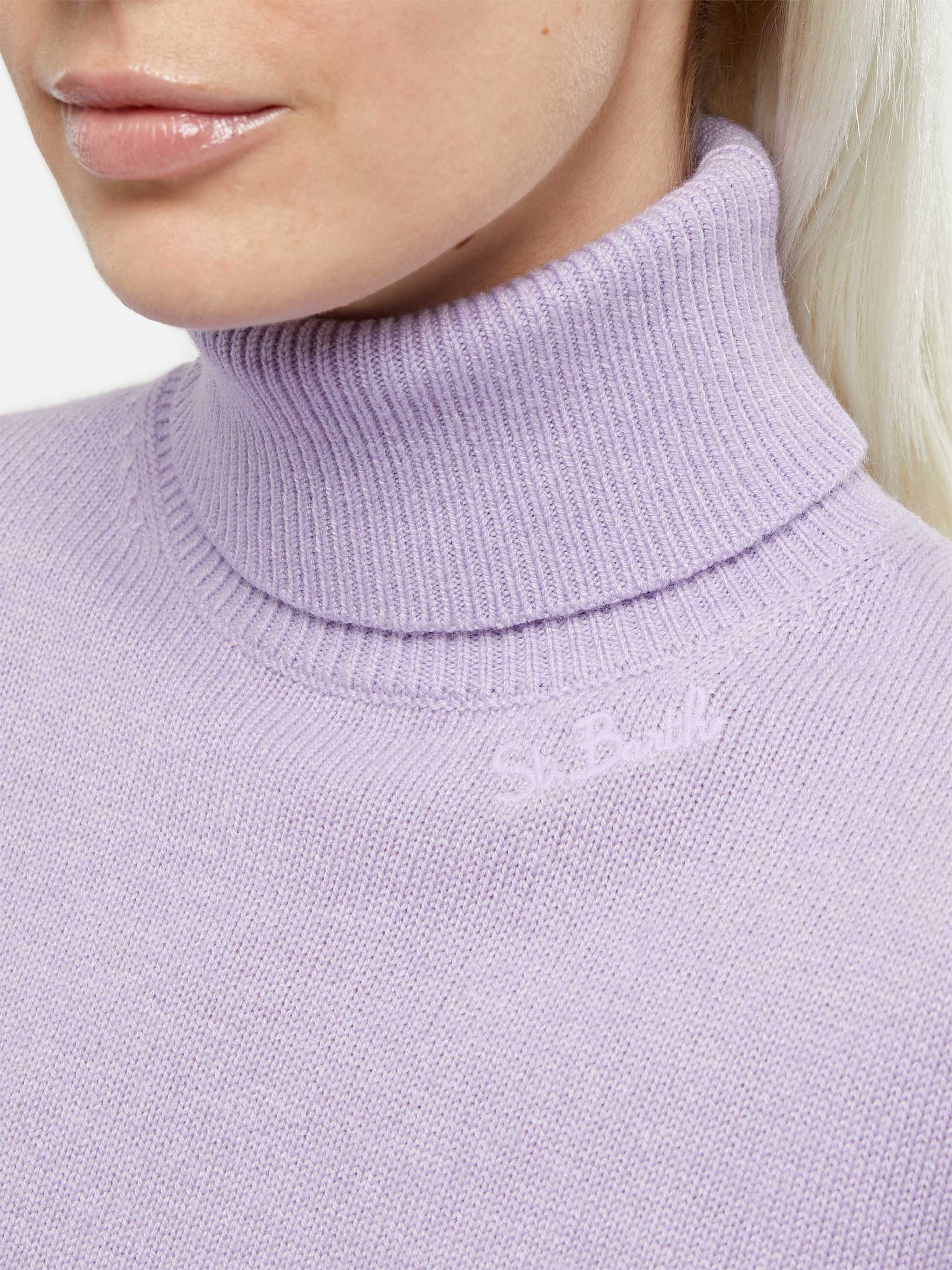 mc2-saint-barth-moody-dolcevita-donna-lilla-in-misto-cashmere image 2