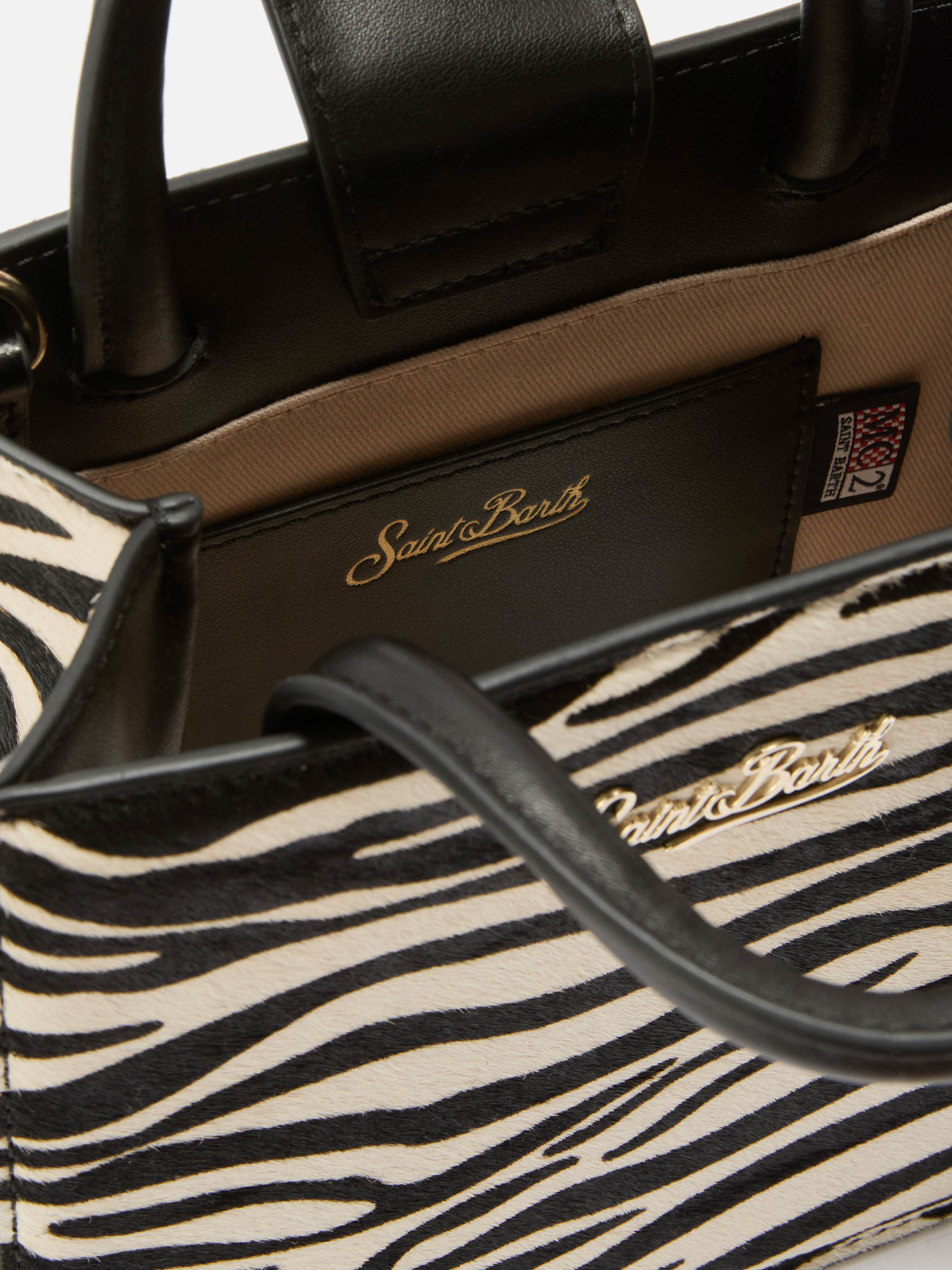 mc2-saint-barth-shop-bag-mini-zebra-in-pelle-bianco-e-nero image 5
