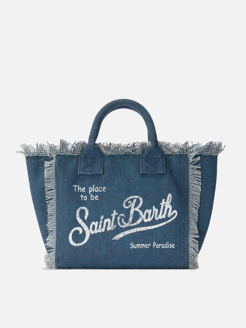 mc2-saint-barth-borsa-colette-blu-indaco-in-canvas-con-frange image 1