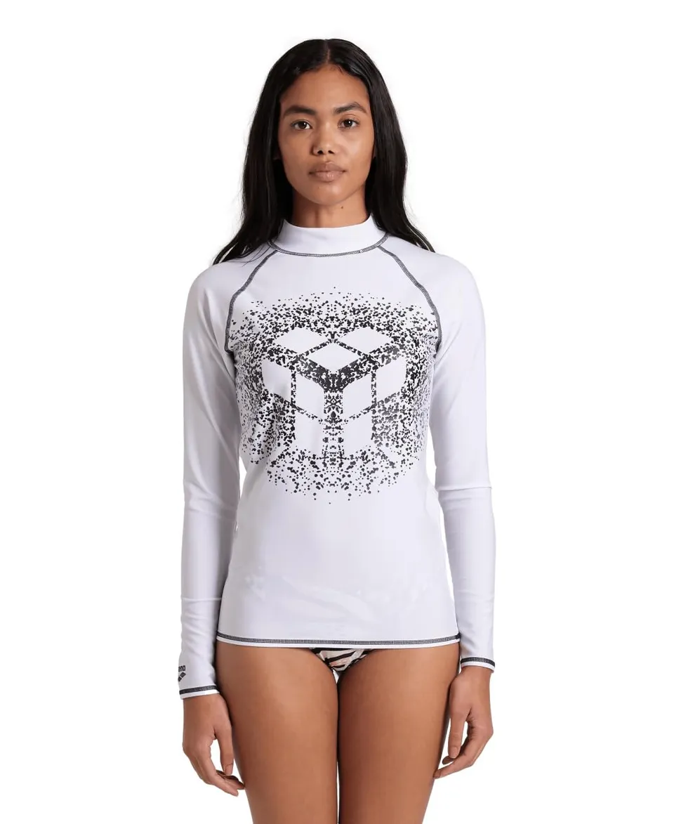 arena-rash-vest-l-s-graphic-maglia-rash-guard-donna-a-maniche-lunghe image 1