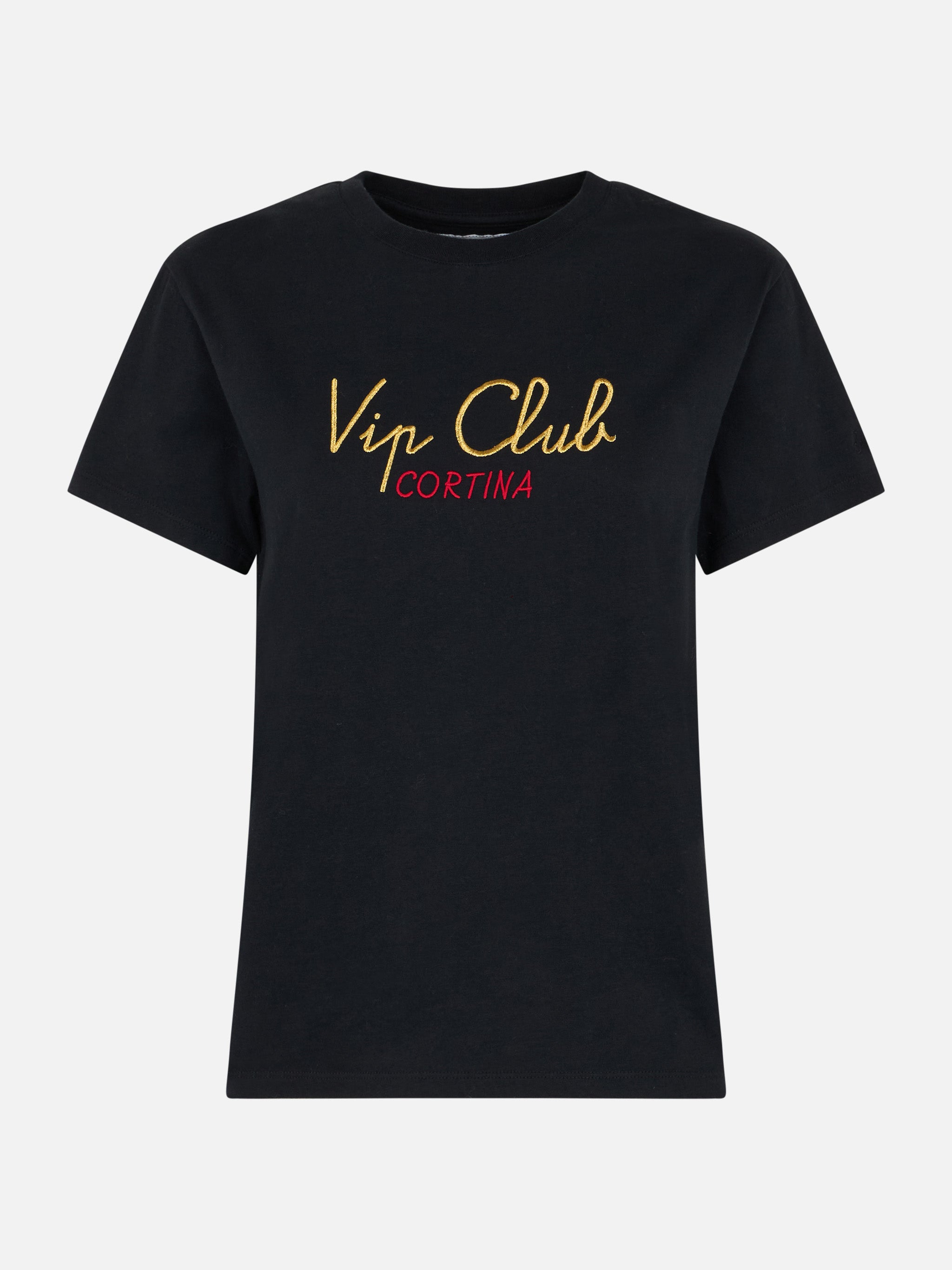 mc2-saint-barth-t-shirt-emilie-donna-nero-vip-club-cortina-special-edition image 3