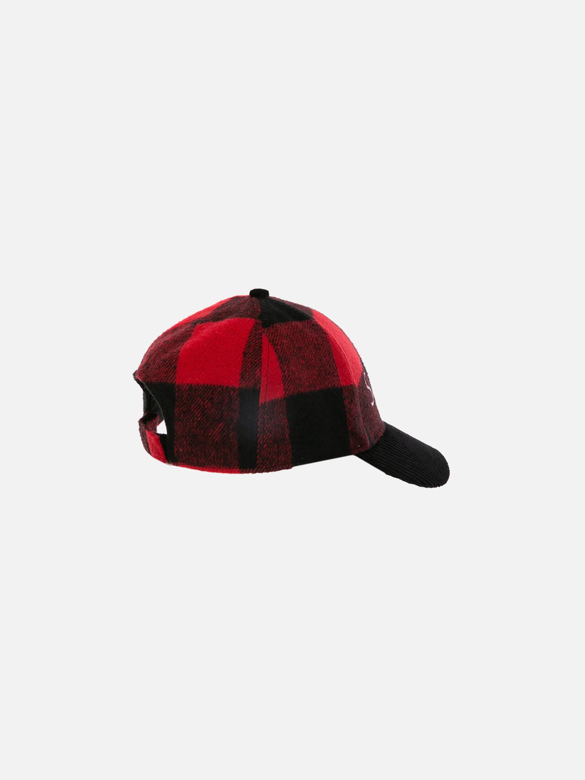mc2-saint-barth-basb001-berretto-da-baseball-st-barth-rosso-e-nero-a-quadri image 2