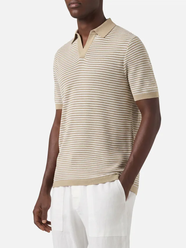 mc2-saint-barth-sloan-polo-uomo-in-cotone-high-twist-a-righe-beige image 1