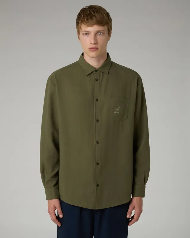 australian-doric-camicia-manica-lunga-canvas-made-in-italy image 1