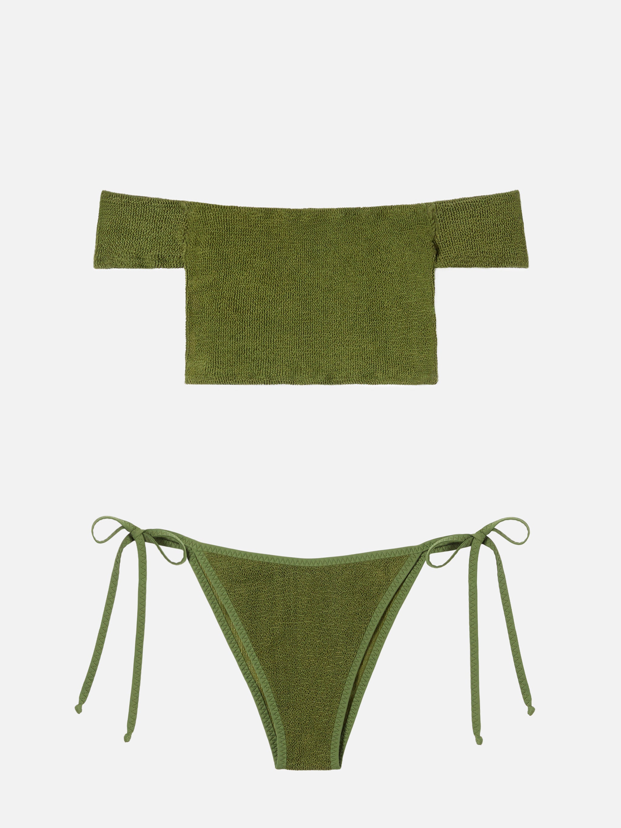 mc2-saint-barth-bikini-zena-marielle-a-due-pezzi-in-crinkle-verde-militare image 1