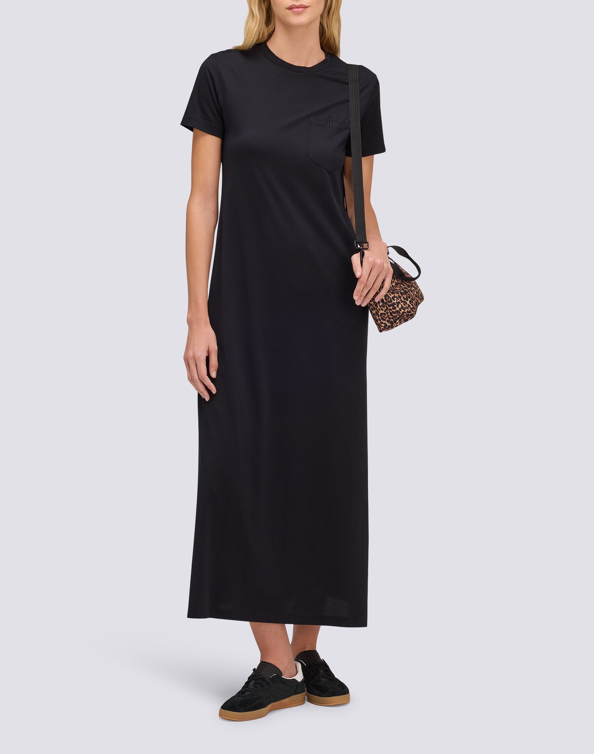 sundek-w214dryj100-abito-lungo-donna-in-cotone-jersey-con-spacchi-laterali image 4
