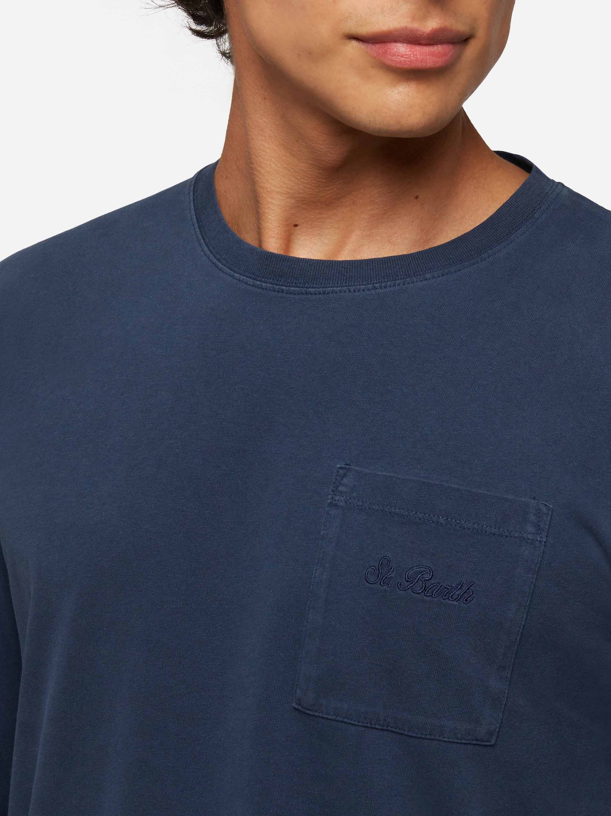 mc2-saint-barth-t-shirt-invernale-in-cotone-luton-da-uomo-blu image 3