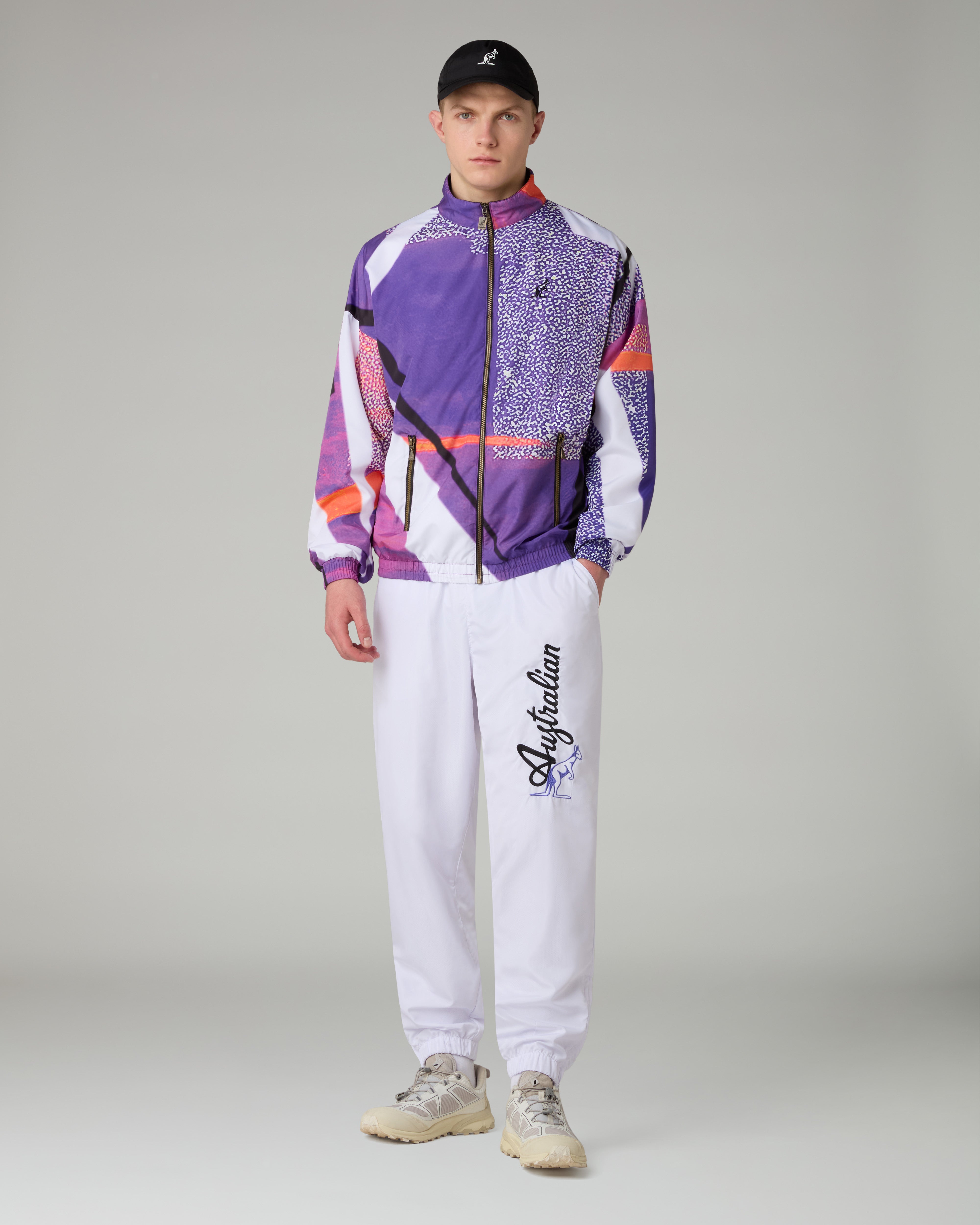 australian-lost-bumper-track-pant-pantalone-tecnico-smash-bianco-mesh image 2