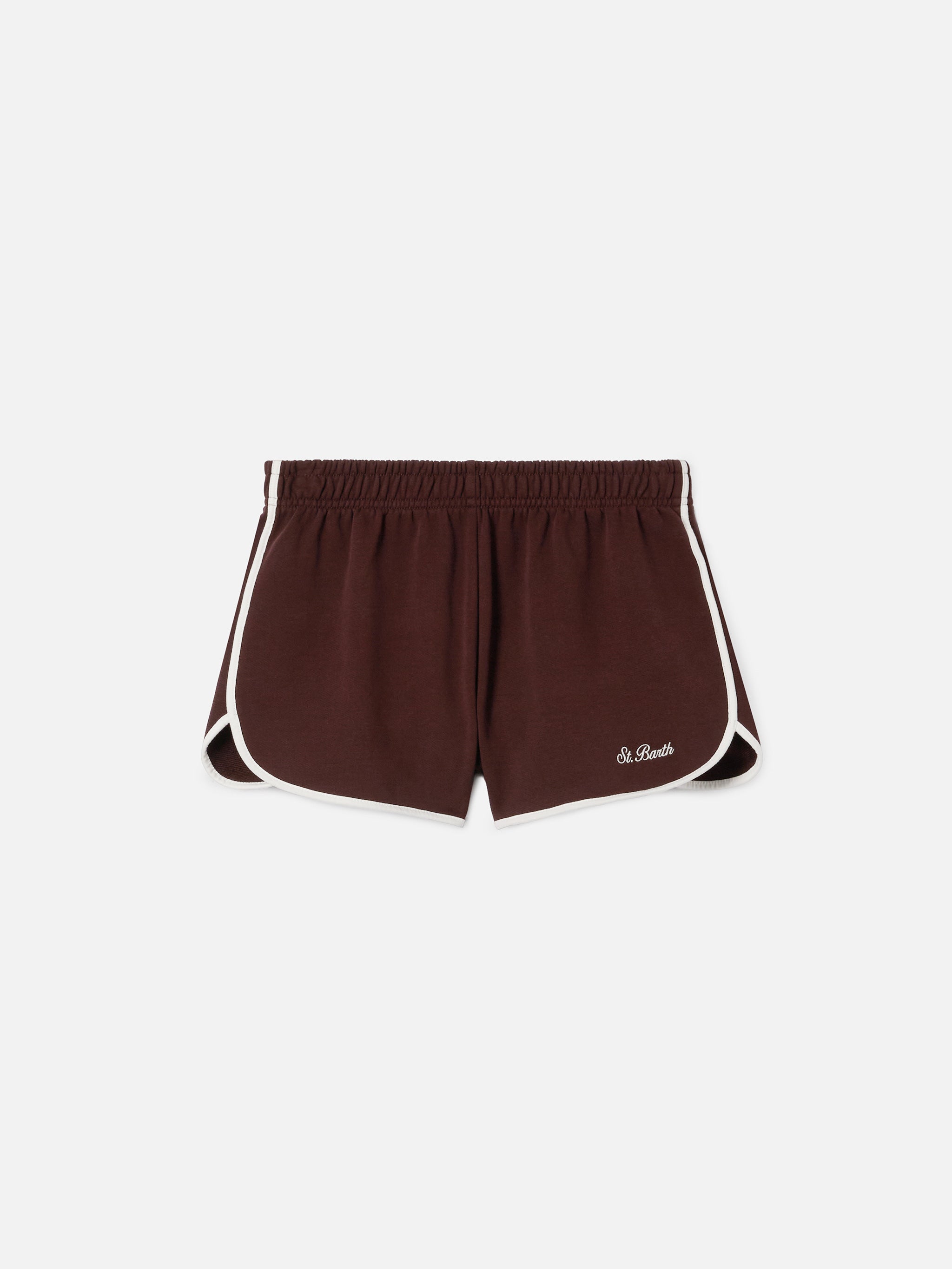 mc2-saint-barth-shorts-francine-light-in-cotone-marrone-con-bordi-a-contrasto image 4