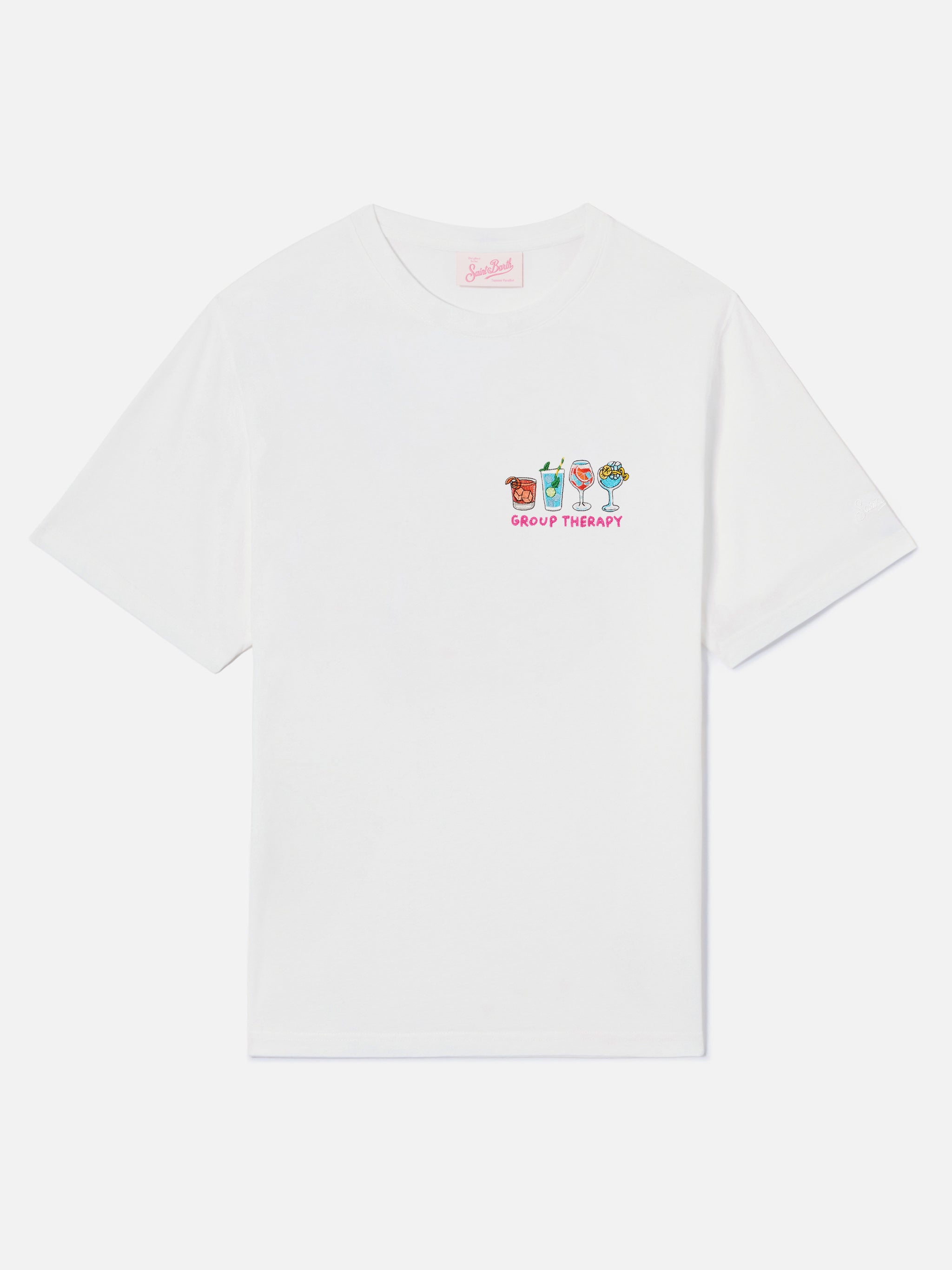 mc2-saint-barth-t-shirt-emilie-donna-bianca-con-ricamo-group-therapy image 4