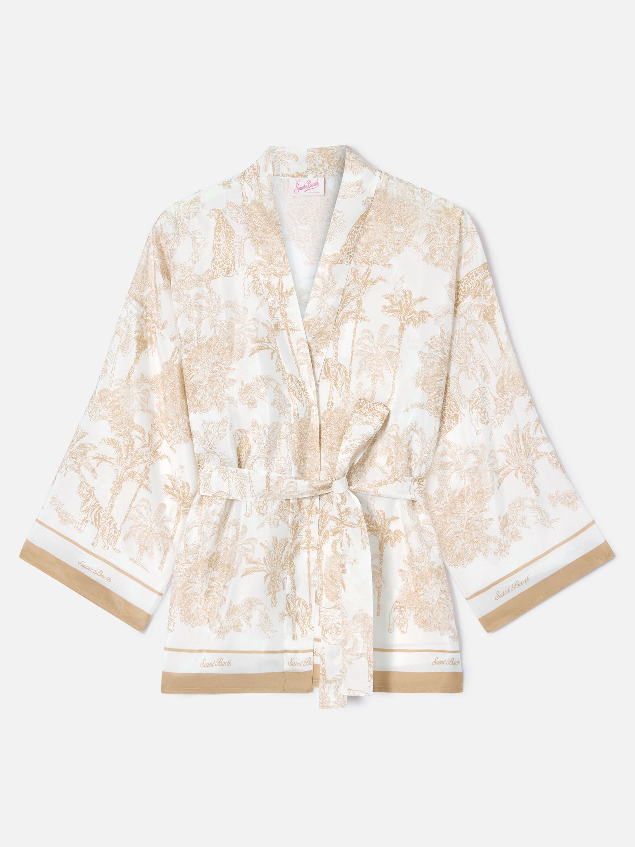 mc2-saint-barth-carly-kimono-corto-in-seta-stampa-toile-de-jouy-blu-bianco image 5