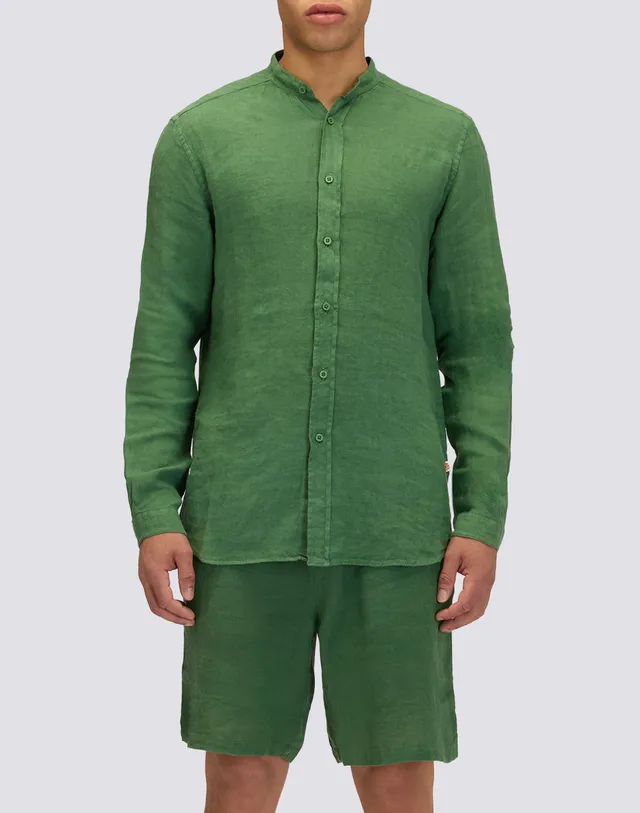 sundek-m821shli5tc-camicia-in-lino-uomo-collo-alla-coreana image 1