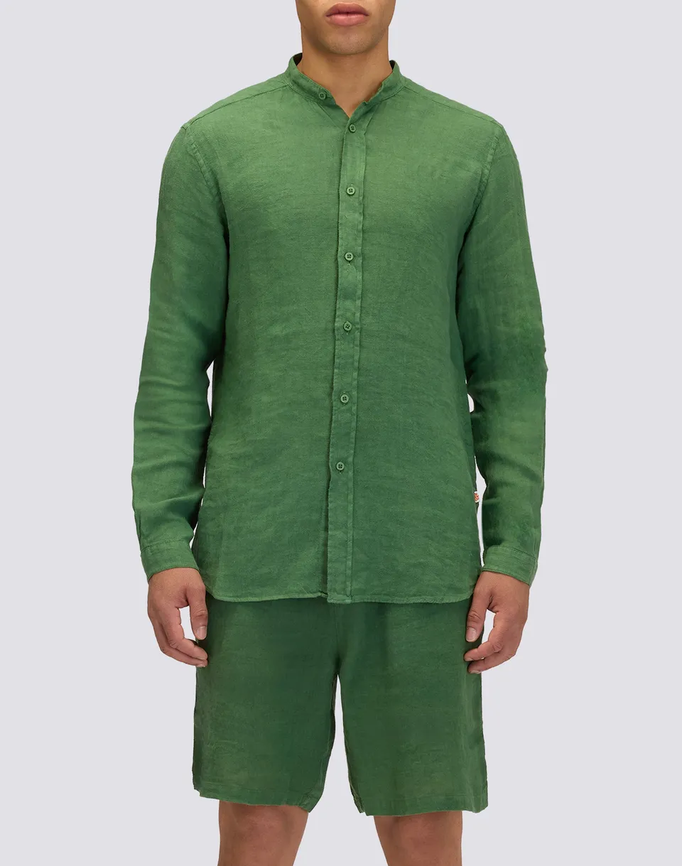 sundek-m821shli5tc-camicia-in-lino-uomo-collo-alla-coreana image 1