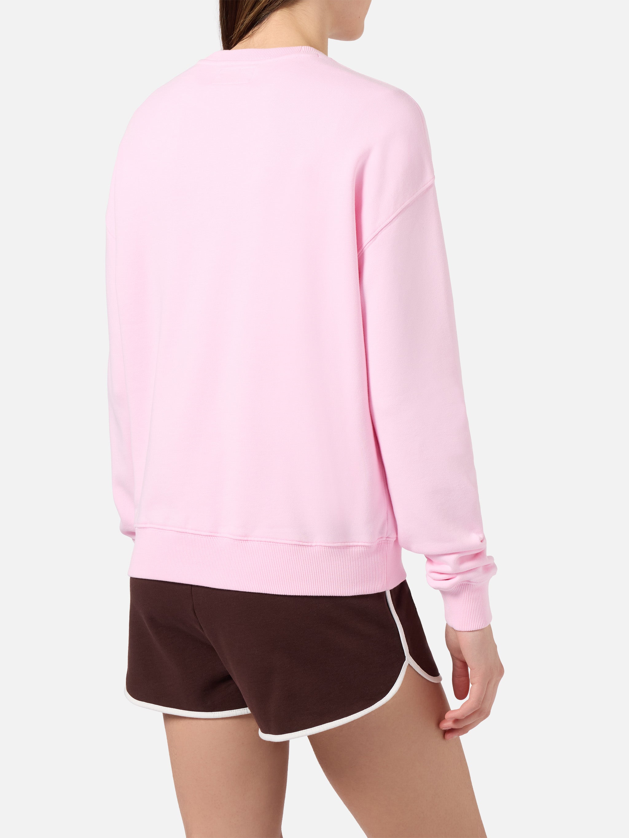 mc2-saint-barth-felpa-stardust-donna-rosa-logo-spugna-sport-club image 4