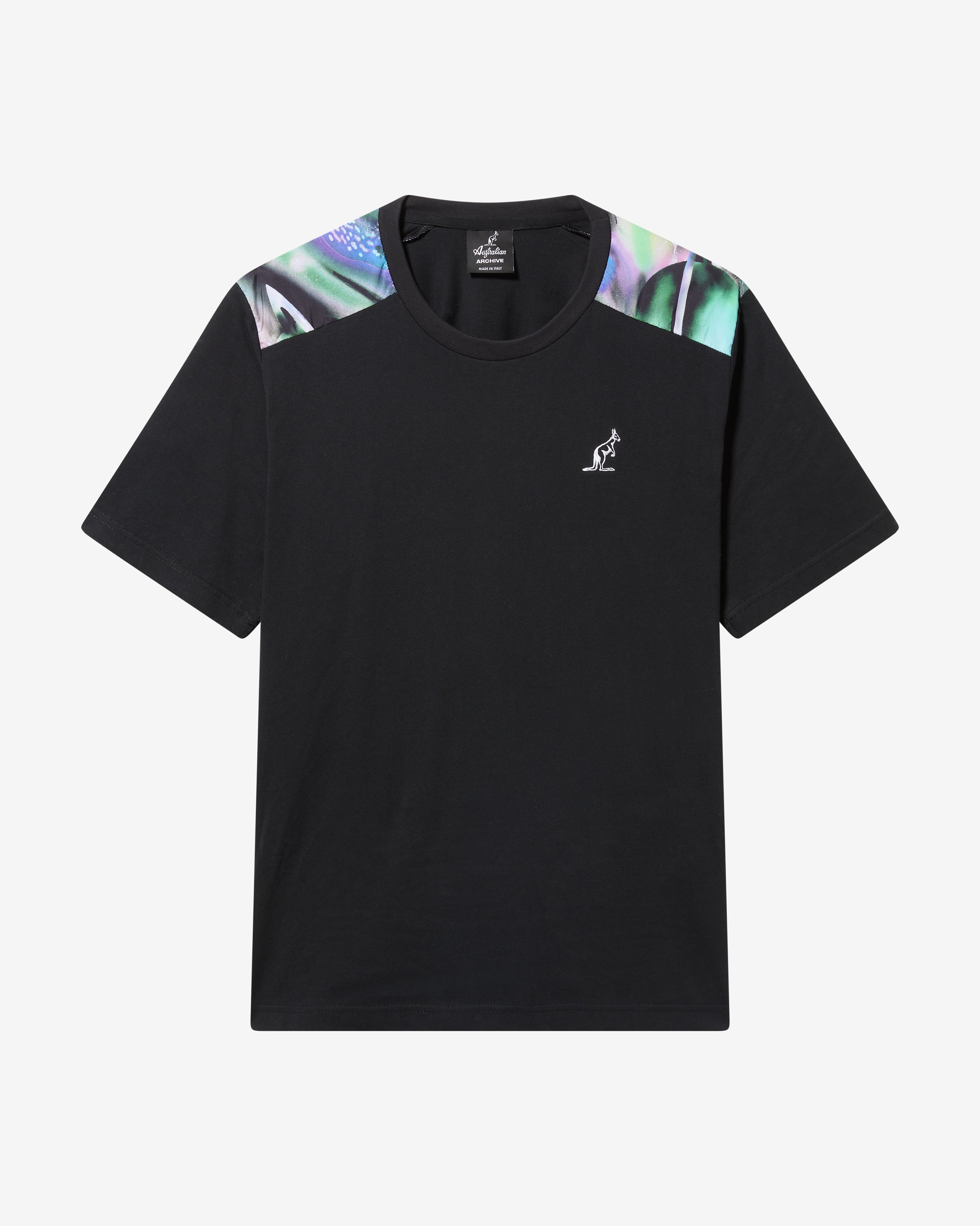 australian-pianeti-insert-t-shirt-t-shirt-cotone-nera-regular-fit image 5