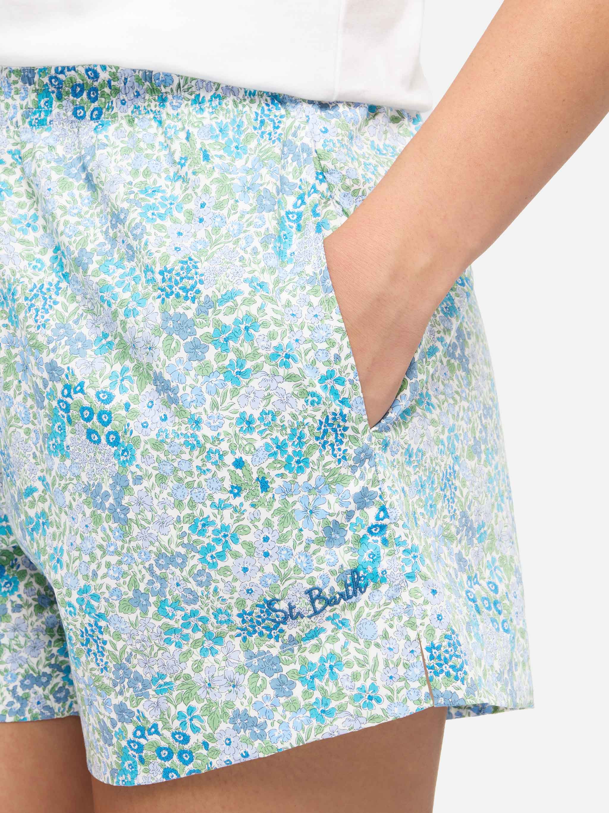 shorts-pull-up-mc2-saint-barth-meave-in-cotone-con-stampa-joanna-luise-liberty image 2