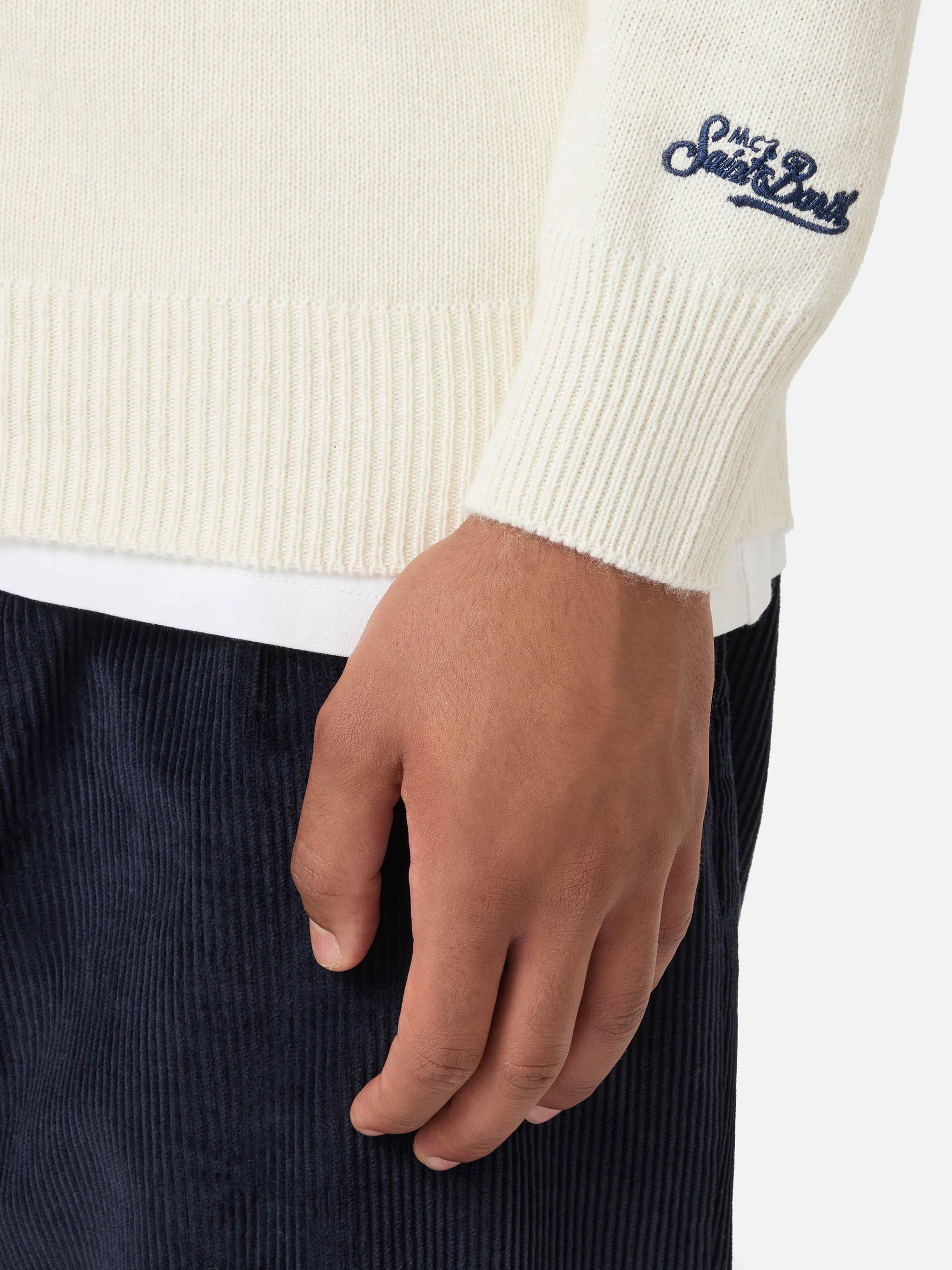 mc2-saint-barth-maglione-girocollo-heron-con-jacquard-courma-misto-cashmere-vest image 4