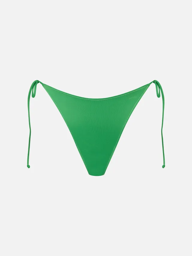 slip-mare-mc2-saint-barth-marielle-verde-tinta-unita-con-laccetti image 1