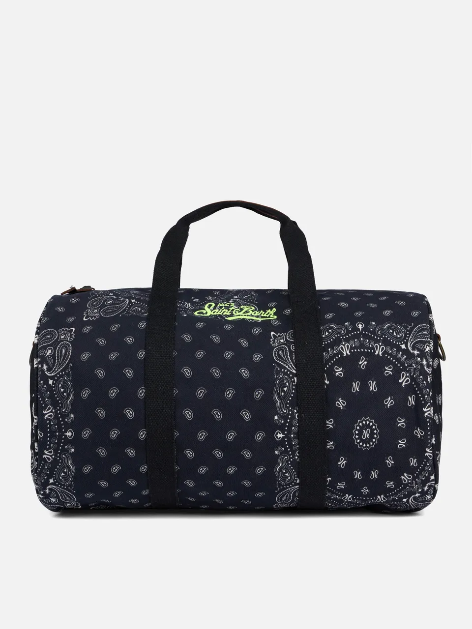 mc2-saint-barth-jetl002-borsone-da-viaggio-in-cotone-stampa-bandana-nera-55-cm image 1
