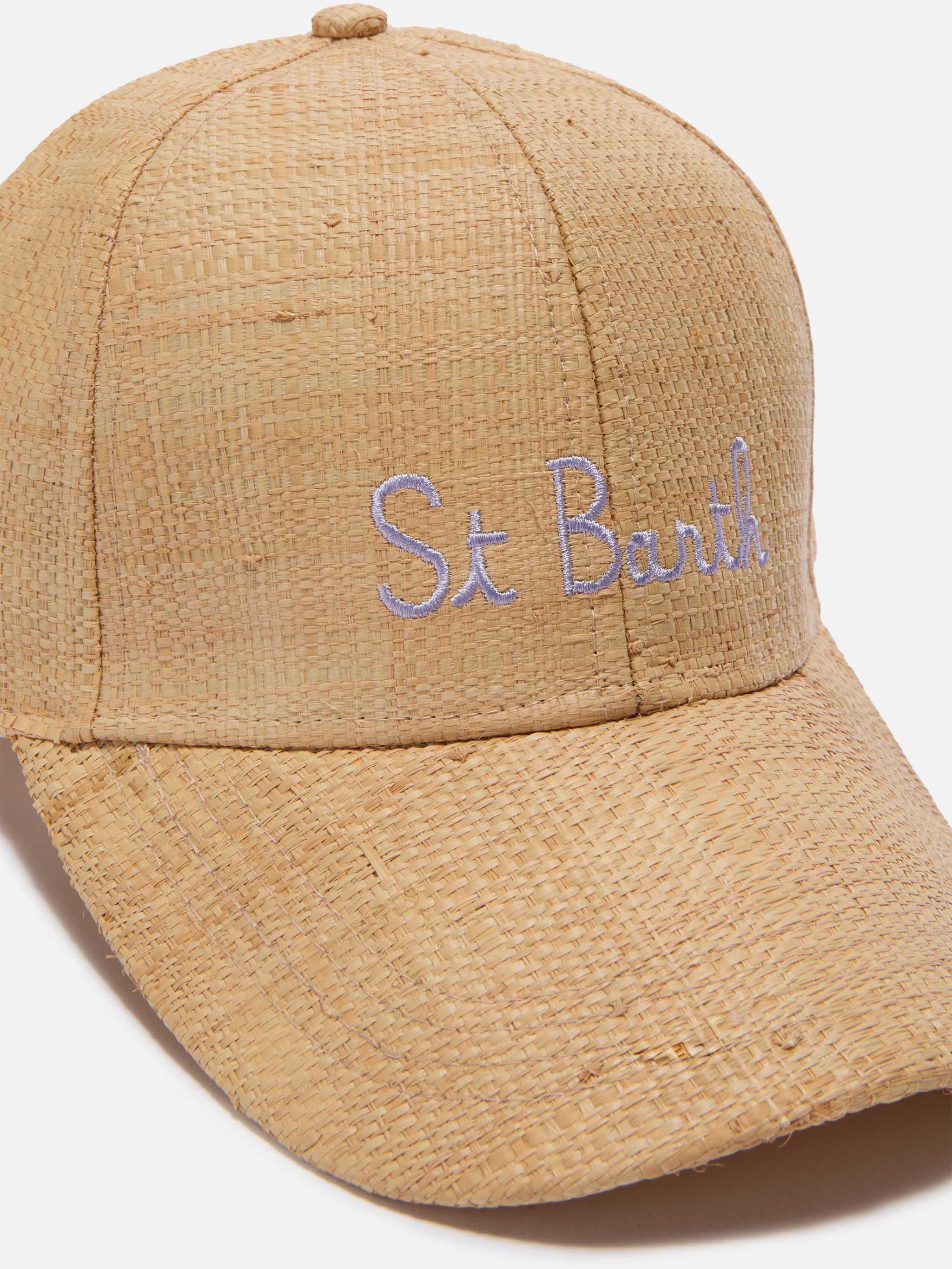 mc2-saint-barth-basr0001-cappellino-baseball-in-raffia-beige-con-ricamo-st-barth image 2
