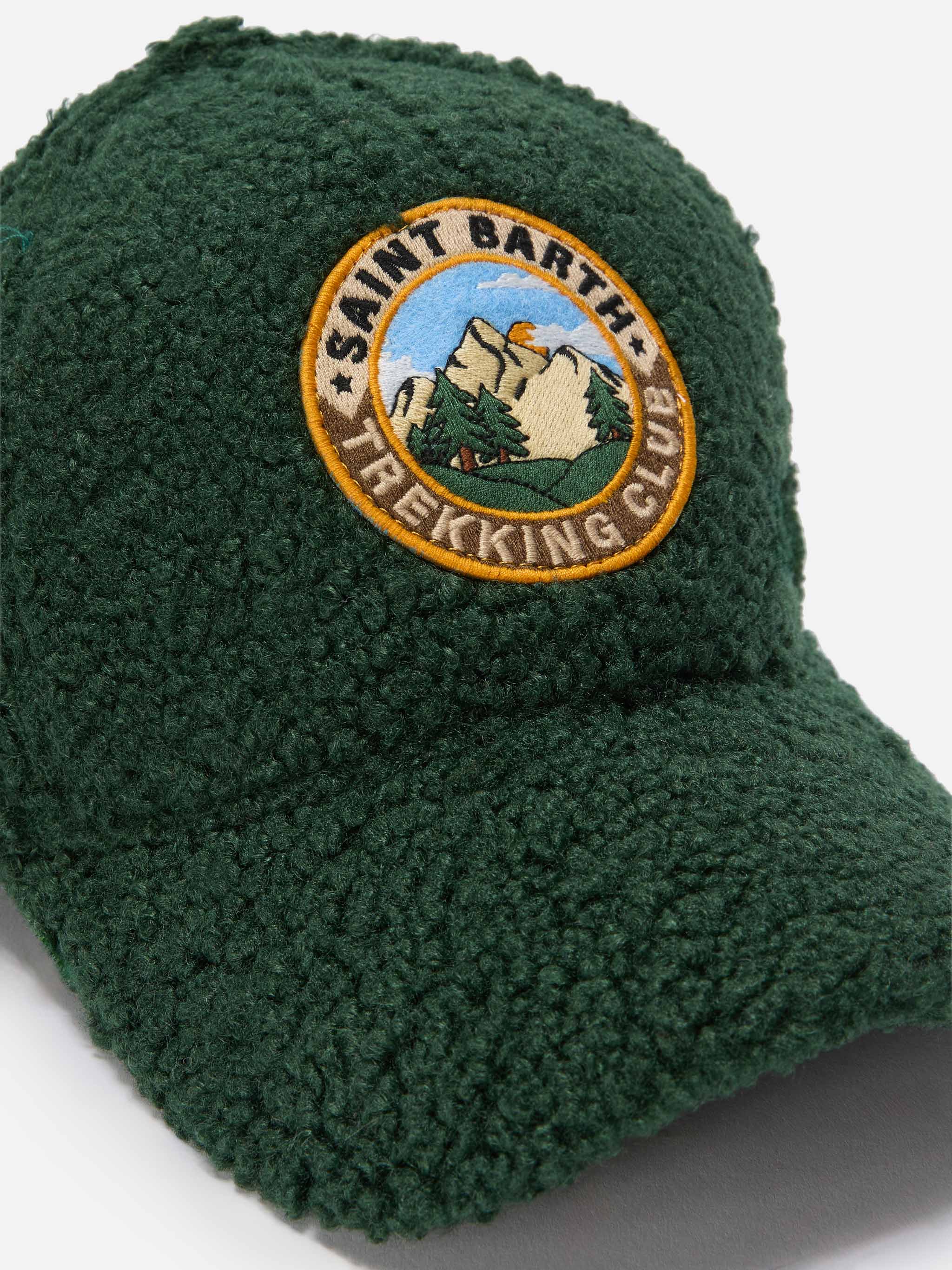 mc2-saint-barth-basb001-cappellino-baseball-in-sherpa-verde-con-ricamo image 2