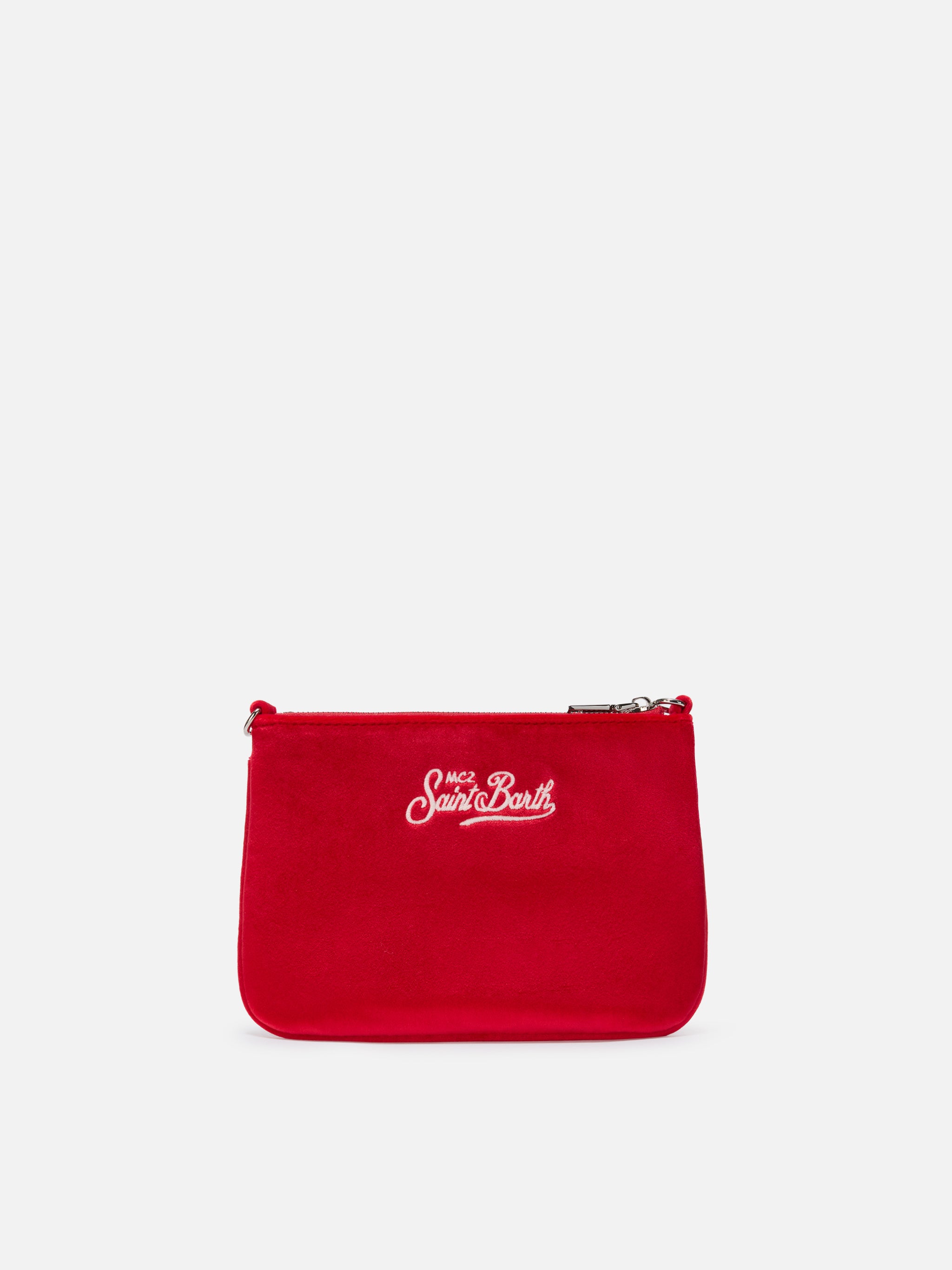 mc2-saint-barth-parisienne-mini-velvet-borsetta-a-spalla-rossa image 4