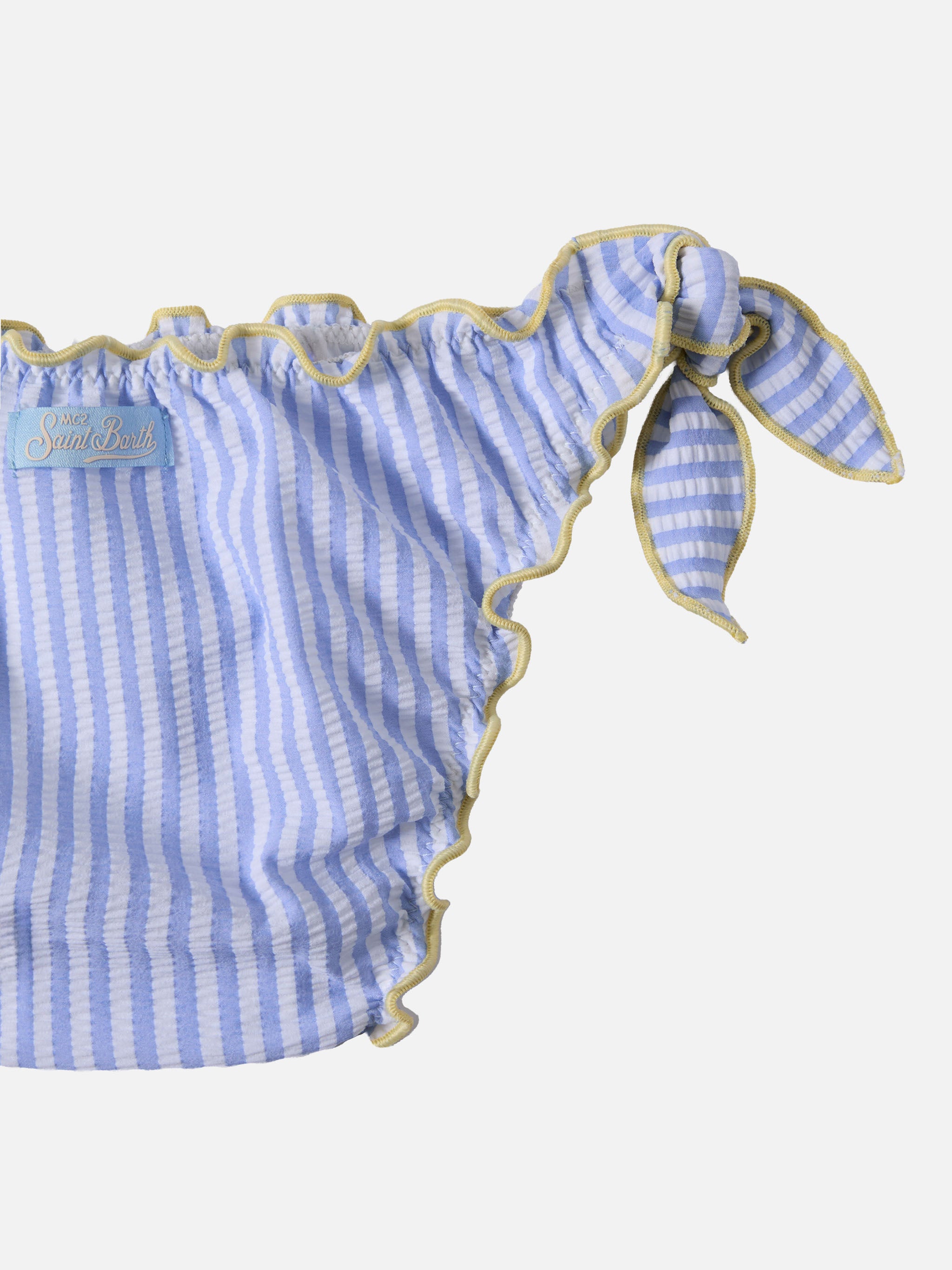 mc2-saint-barth-bikini-cris-bambina-a-triangolo-in-seersucker-azzurro-e-giallo-a image 3