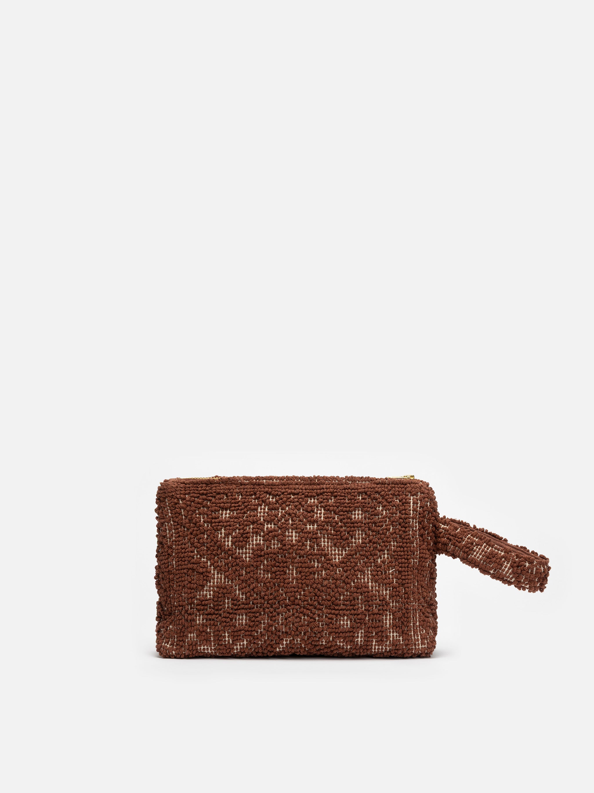 mc2-saint-barth-pochette-aline-in-cotone-marrone-con-ricamo-tufting image 3