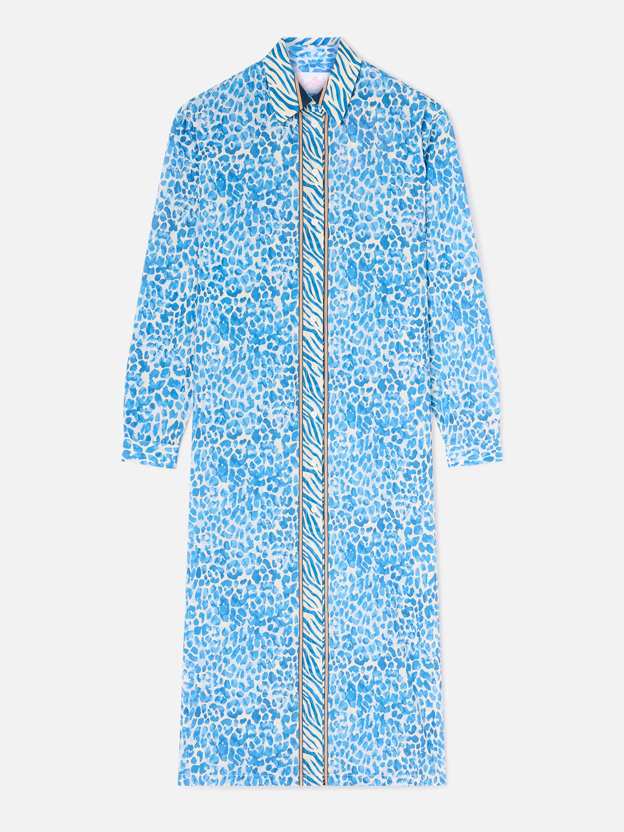 mc2-saint-barth-adeline-abito-lungo-donna-cotone-voile-animalier-azzurro image 4