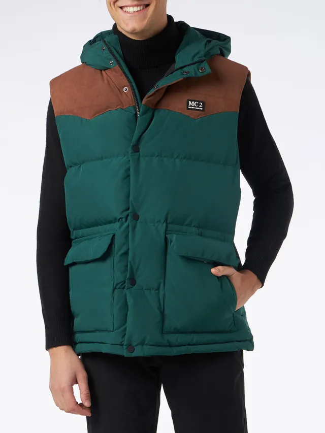 mc2-saint-barth-klosters-gilet-uomo-tecnico-verde-con-cappuccio image 1