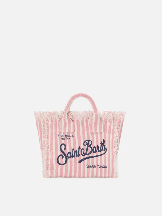 mc2-saint-barth-borsa-vanity-mini-bag-lino-rigato-rosa-bianco image 1