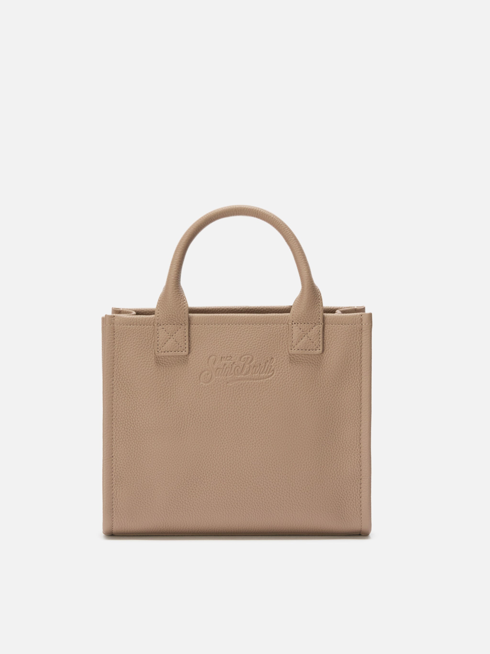 mc2-saint-barth-borsa-a-spalla-vanity-bag-midi-in-pelle-martellata-nocciola image 4