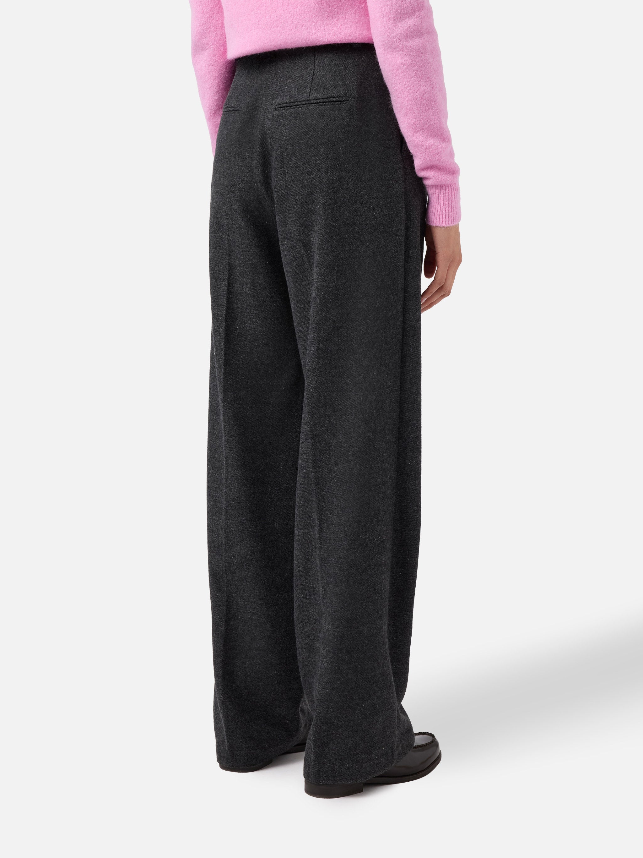 mc2-saint-barth-pantaloni-dritti-marcel-grigio-melange-con-pinces-in-pura-lana image 3