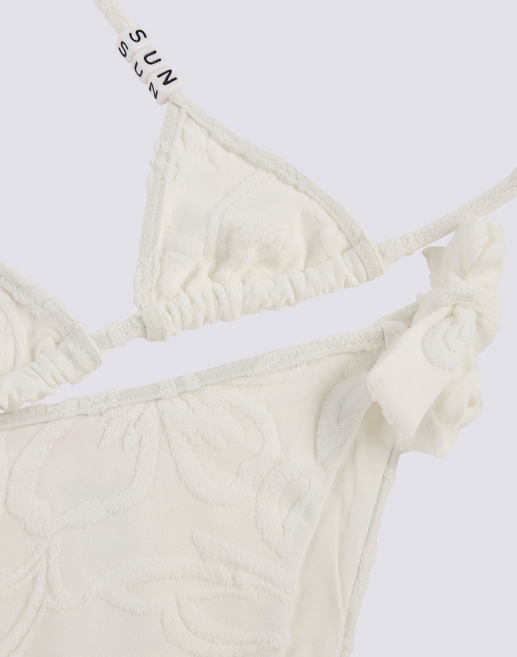 sundek-mini-bikini-bambina-in-spugna-jacquard-sk23-triangolo-con-laccetti image 3
