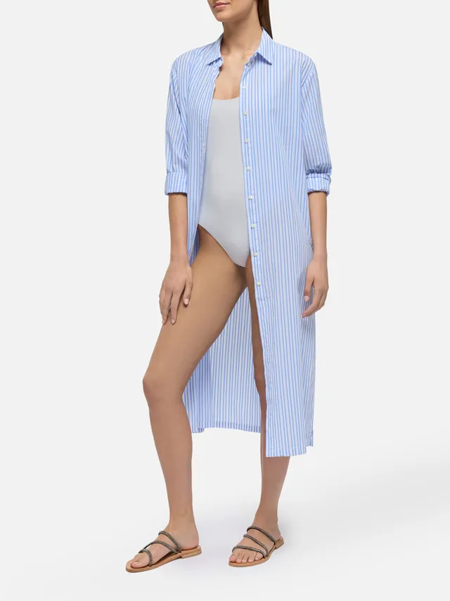 mc2-saint-barth-abito-maxi-adeline-in-cotone-con-stampa-a-righe-donna image 1