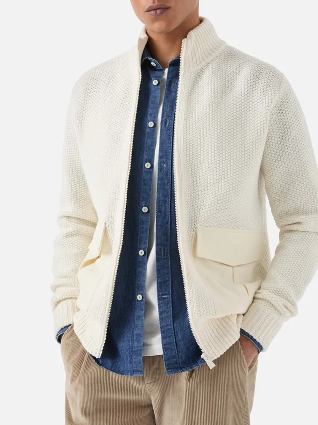 mc2-saint-barth-bomber-anermatt-uomo-bianco-in-maglia-di-lana-e-cashmere-con-tas image 1