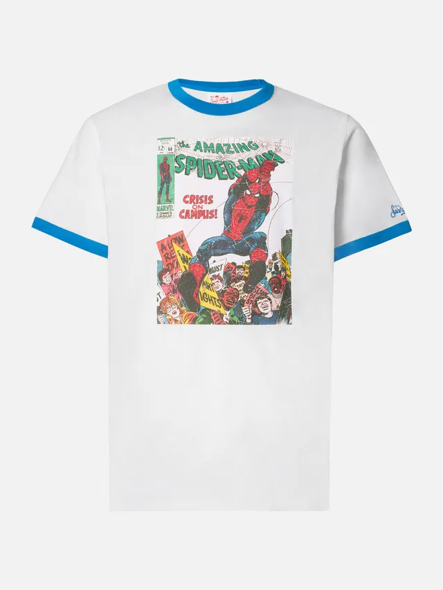 t-shirt-mc2-saint-barth-dean-stampa-spiderman-special-edition-marvel-cotone-bian image 1