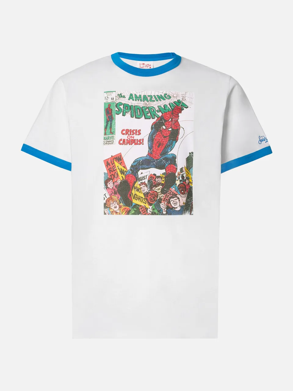 t-shirt-mc2-saint-barth-dean-stampa-spiderman-special-edition-marvel-cotone-bian image 1