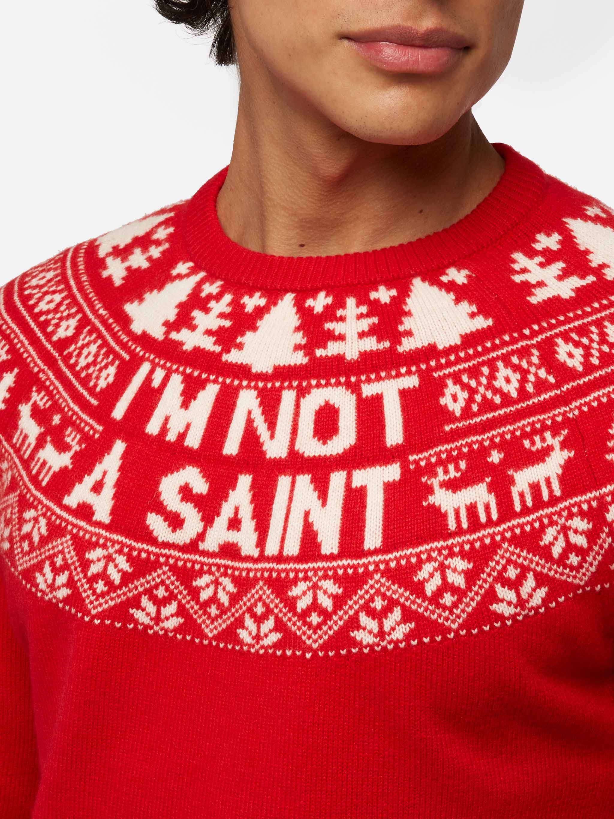mc2-saint-barth-maglione-heron-uomo-rosso-con-jacquard-fair-isle-e-i-m-not-a-sai image 2