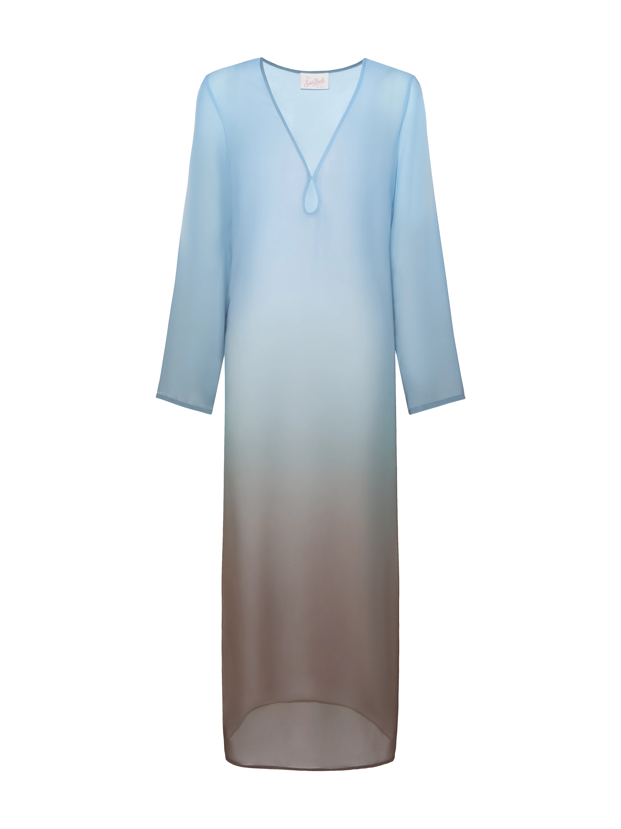 mc2-saint-barth-agatha-abito-maxi-georgette-v-neck-blu-marrone image 4