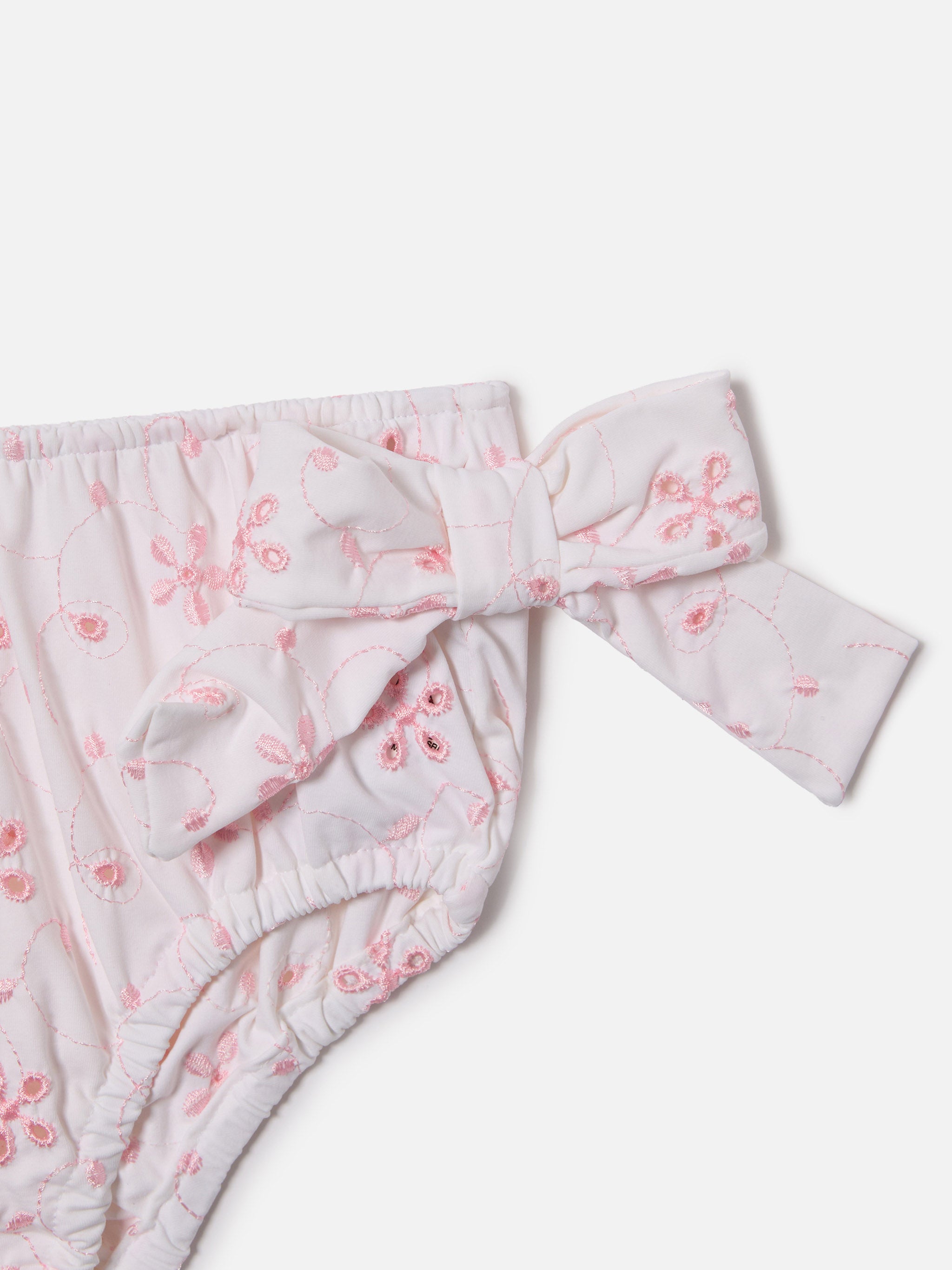 mc2-saint-barth-culotte-mare-rainbow-neonata-sangallo-floreale-bianco image 3