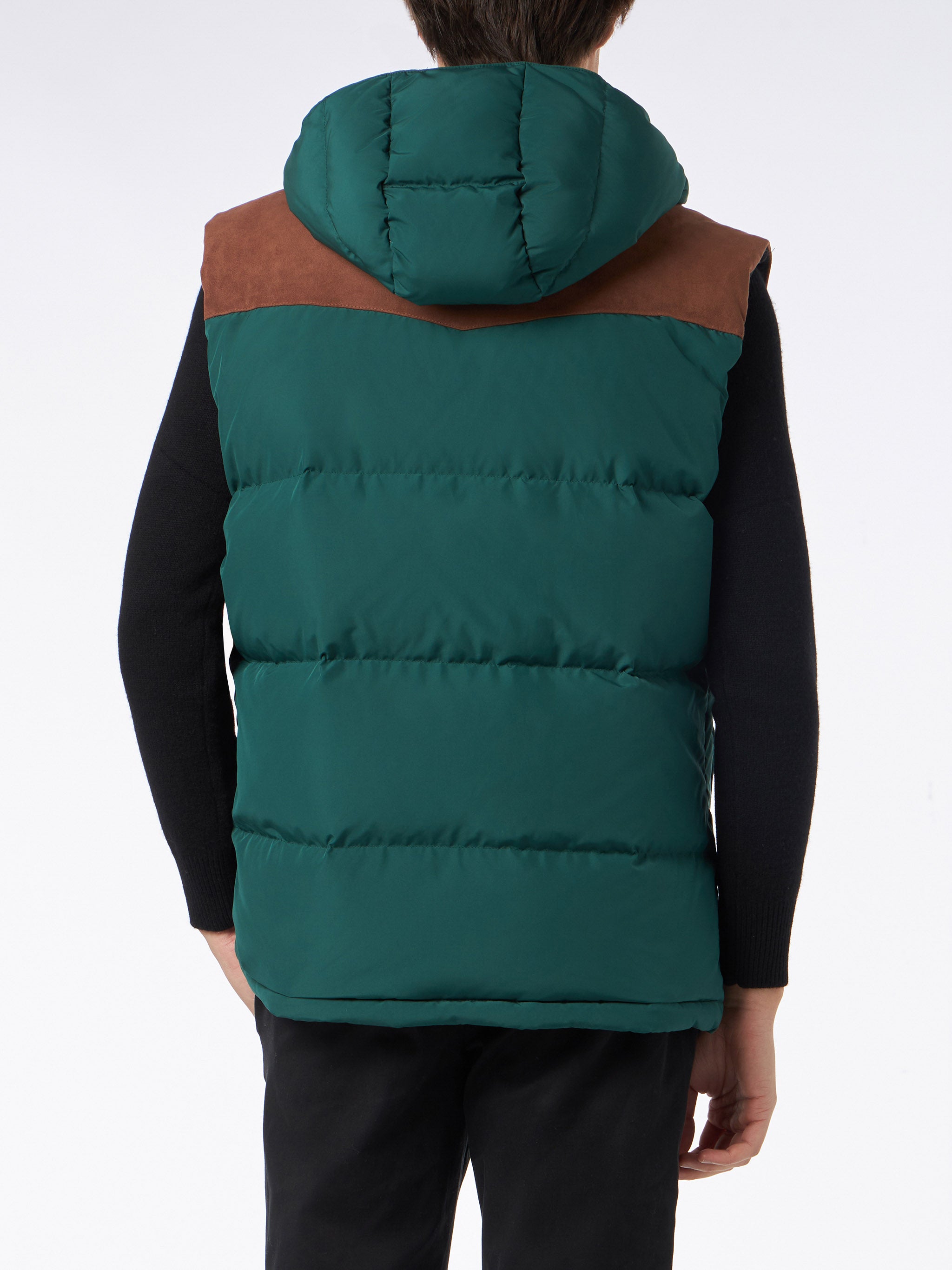 mc2-saint-barth-klosters-gilet-uomo-tecnico-verde-con-cappuccio image 2