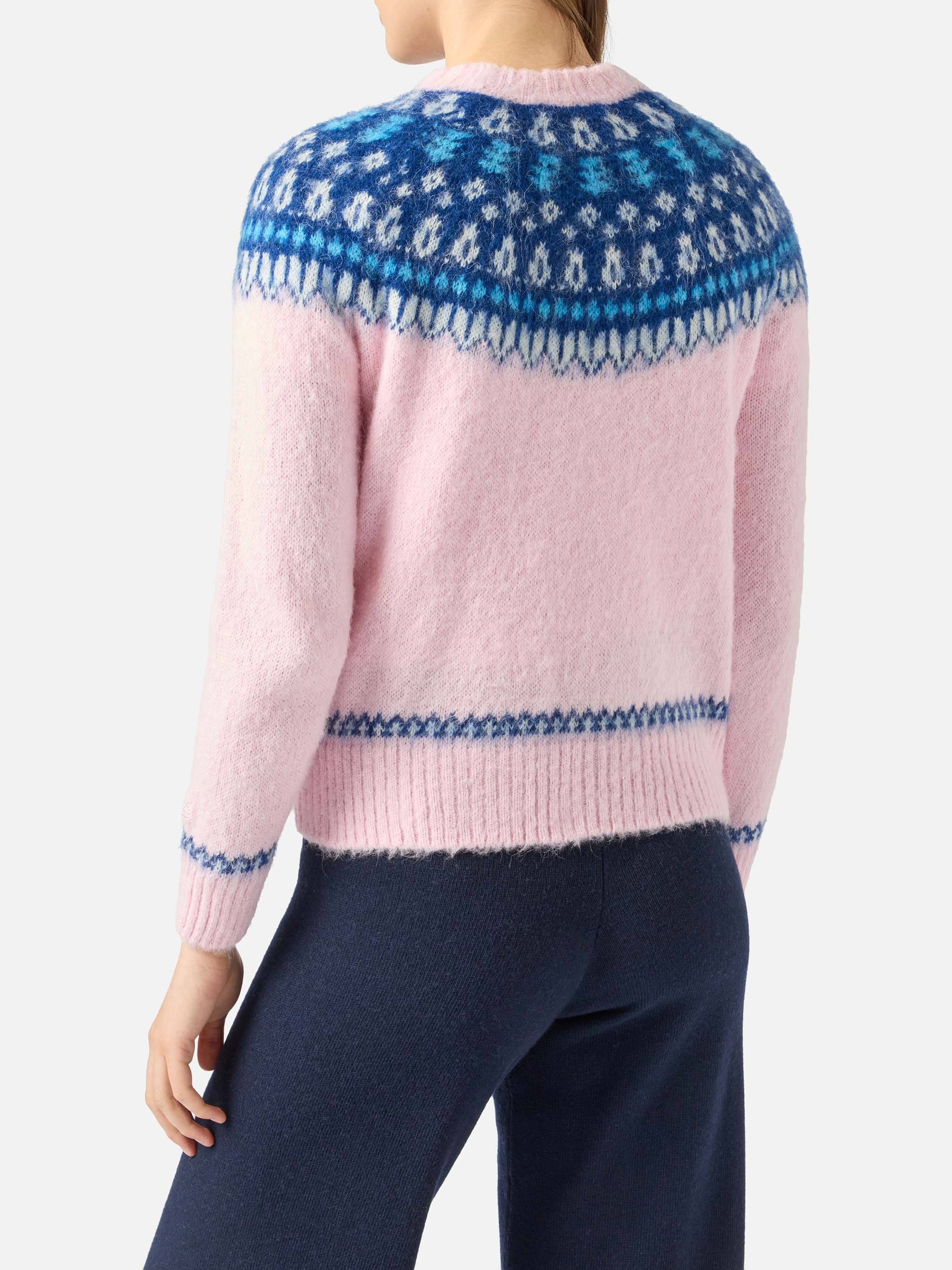 mc2-saint-barth-maglione-new-queen-nordic-soft-donna-rosa-jacquard-nordic-verbie image 3