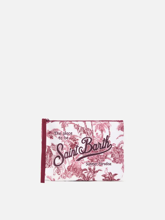 pochette-mc2-saint-barth-aline-in-tessuto-scuba-con-stampa-toile-de-jouy-bordeau image 1