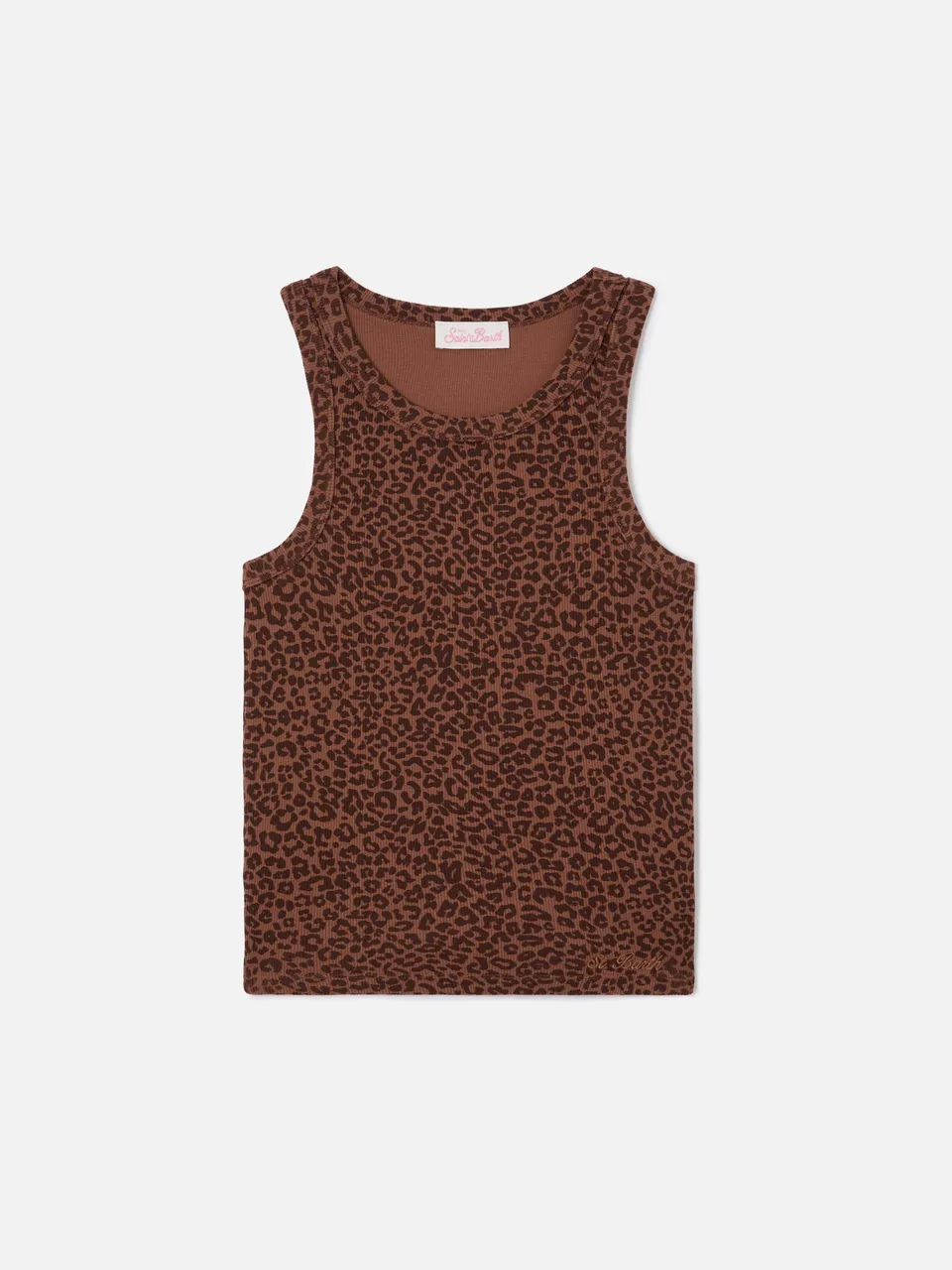 mc2-saint-barth-ada-canottiera-donna-leopardata-a-costine-slim image 1