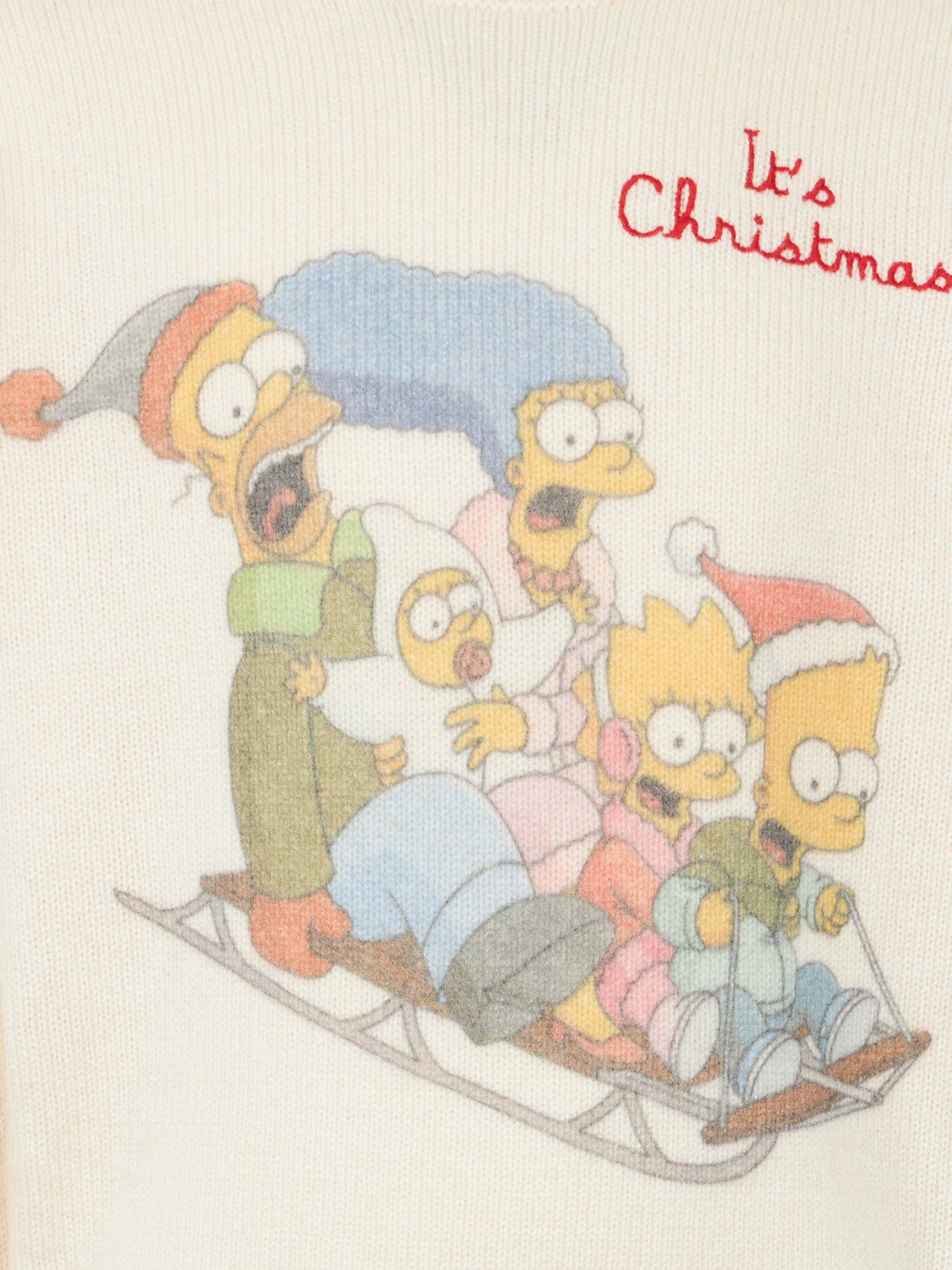 mc2-saint-barth-maglione-girocollo-bambino-bianco-stampa-jacquard-i-simpson image 2