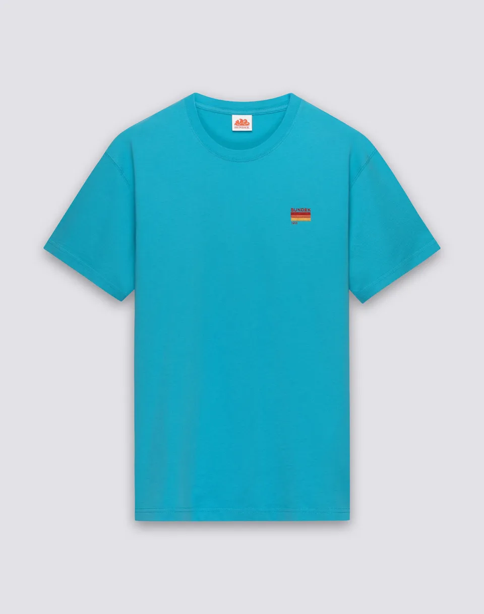 sundek-t-shirt-uomo-in-cotone-con-ricamo-tricolore image 1