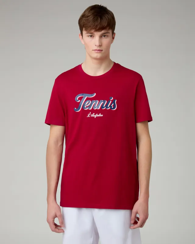 australian-tennis-cotton-t-shirt-bordeaux image 1